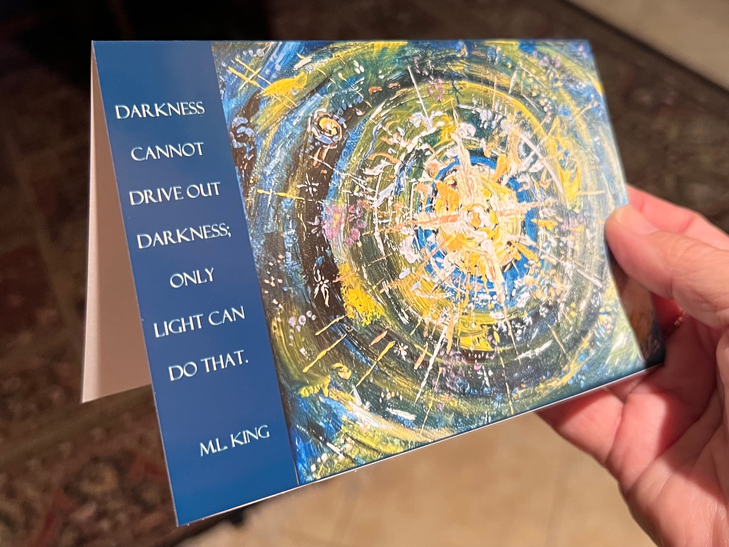 Holiday greeting card painting