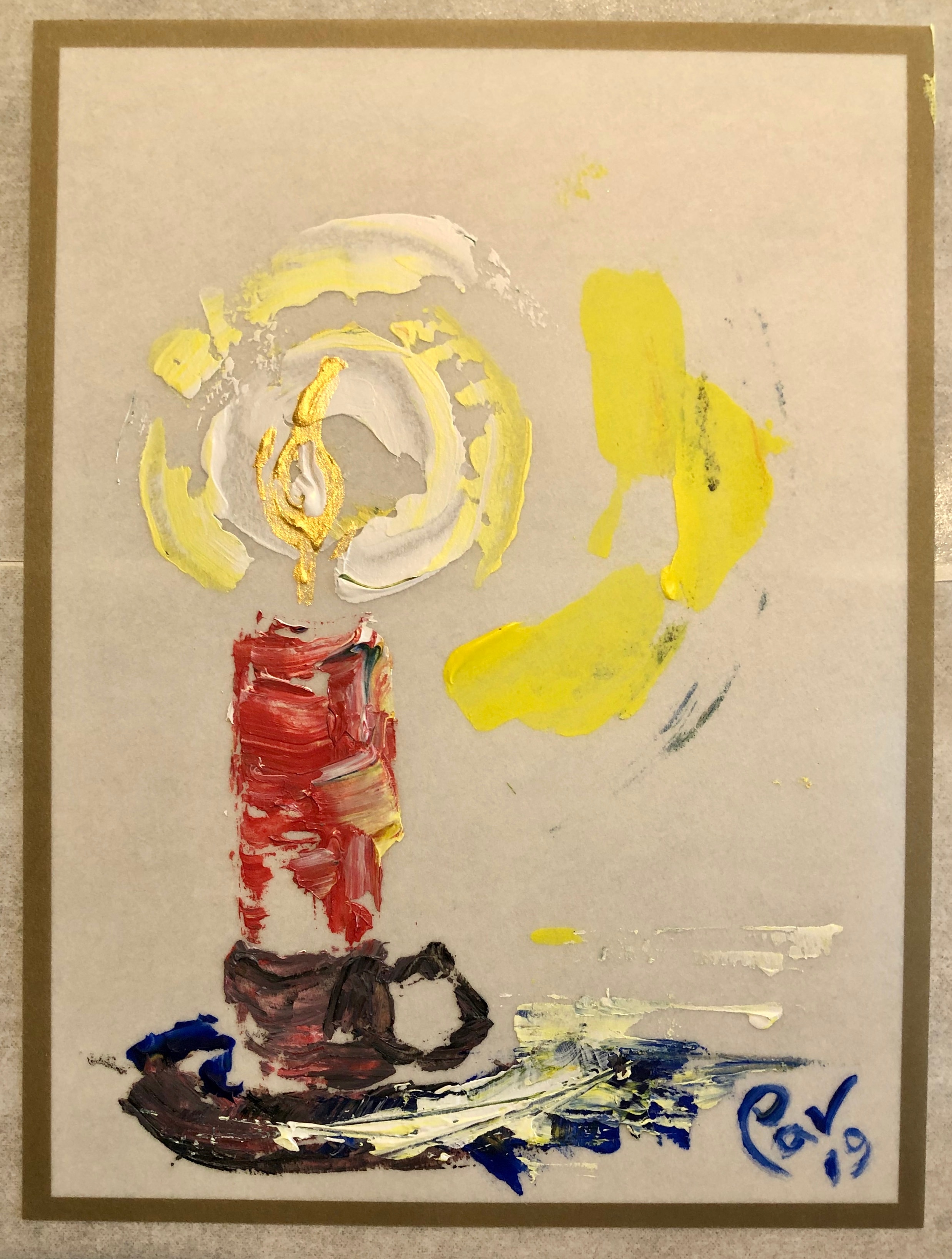 Holiday greeting card painting